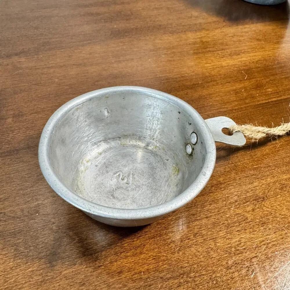 Vintage Aluminum Measuring Cup 1/2 C Farmhouse Kitchen Decor